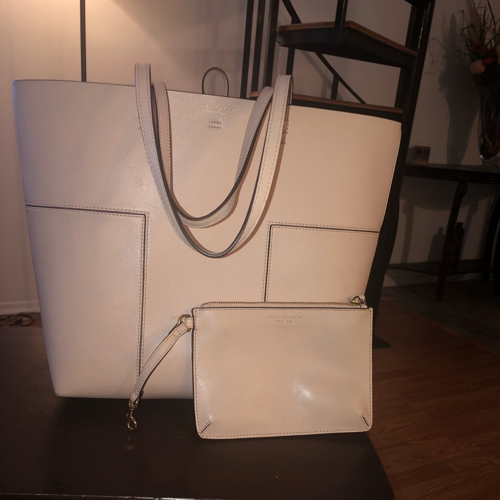 Tory Burch Block T Leather Tote